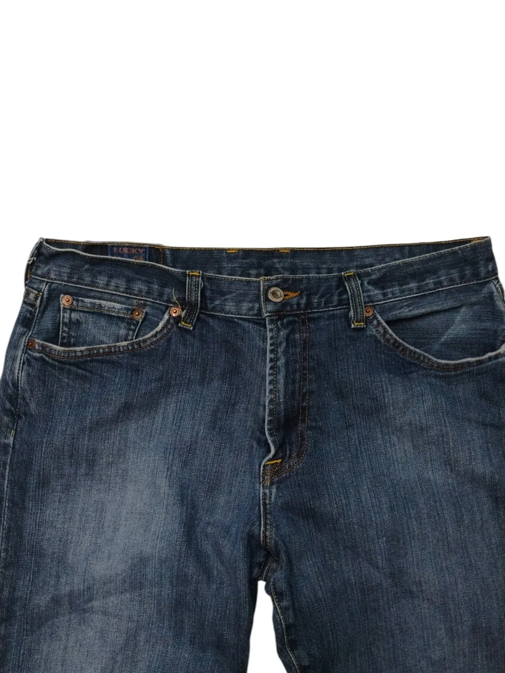 Lucky Brand By Gene Montreano Women's Dark Indigo Bootcut Jeans SZ 33